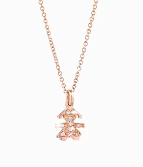 Ciondolo Le Bebè Briciola BIMBA In Oro Rosa E Diamanti LBB324