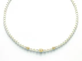 Collana Miluna in oro giallo 18kt con Perle a scalare PCL4983G