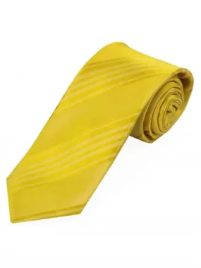 Cravatta lunga Business Linea liscia Superficie Giallo