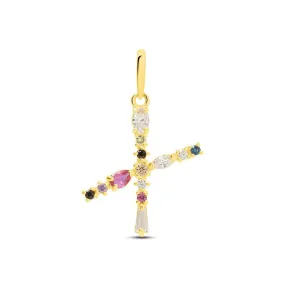 Pendente Lettera X Claire Oro Giallo 375/1000 Cubic Zirconia 1425285