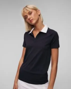 Polo blu scuro da donna J.Lindeberg Baily Seamless Polo