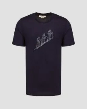 T-shirt blu scuro da uomo Icebreaker Mer 150 Tech Lite II SS